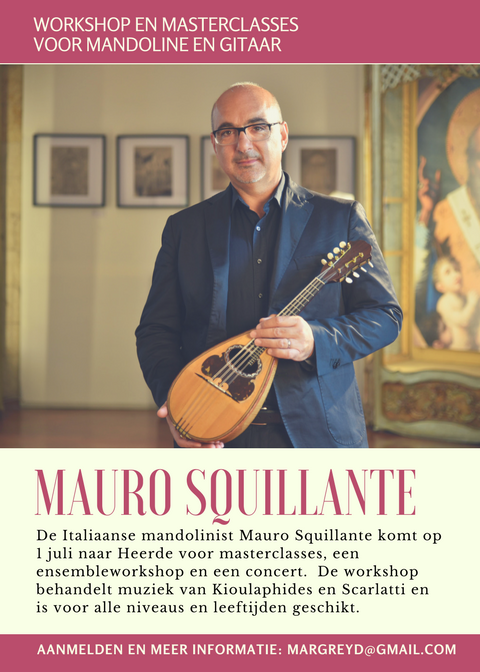 Workshop Mauro Squillante voor mandolinisten en gitaristen @ Cultuurplein Noord Veluwe | Apeldoorn | Gelderland | Nederland