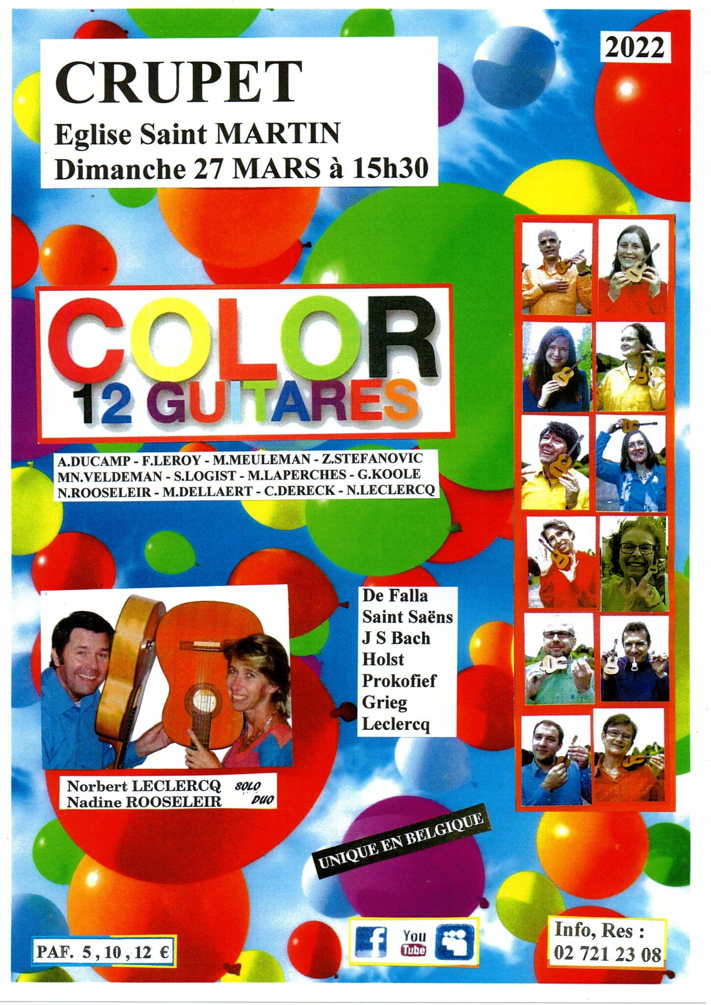 color 12 guitares @ eglise saint martin 5332 crupet | Sint-Lambrechts-Woluwe | Vlaams Gewest | België